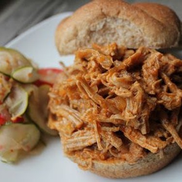 Easy Pulled Pork Sandwiches with Sweet and Spicy Pickles Recipe | SideChef
