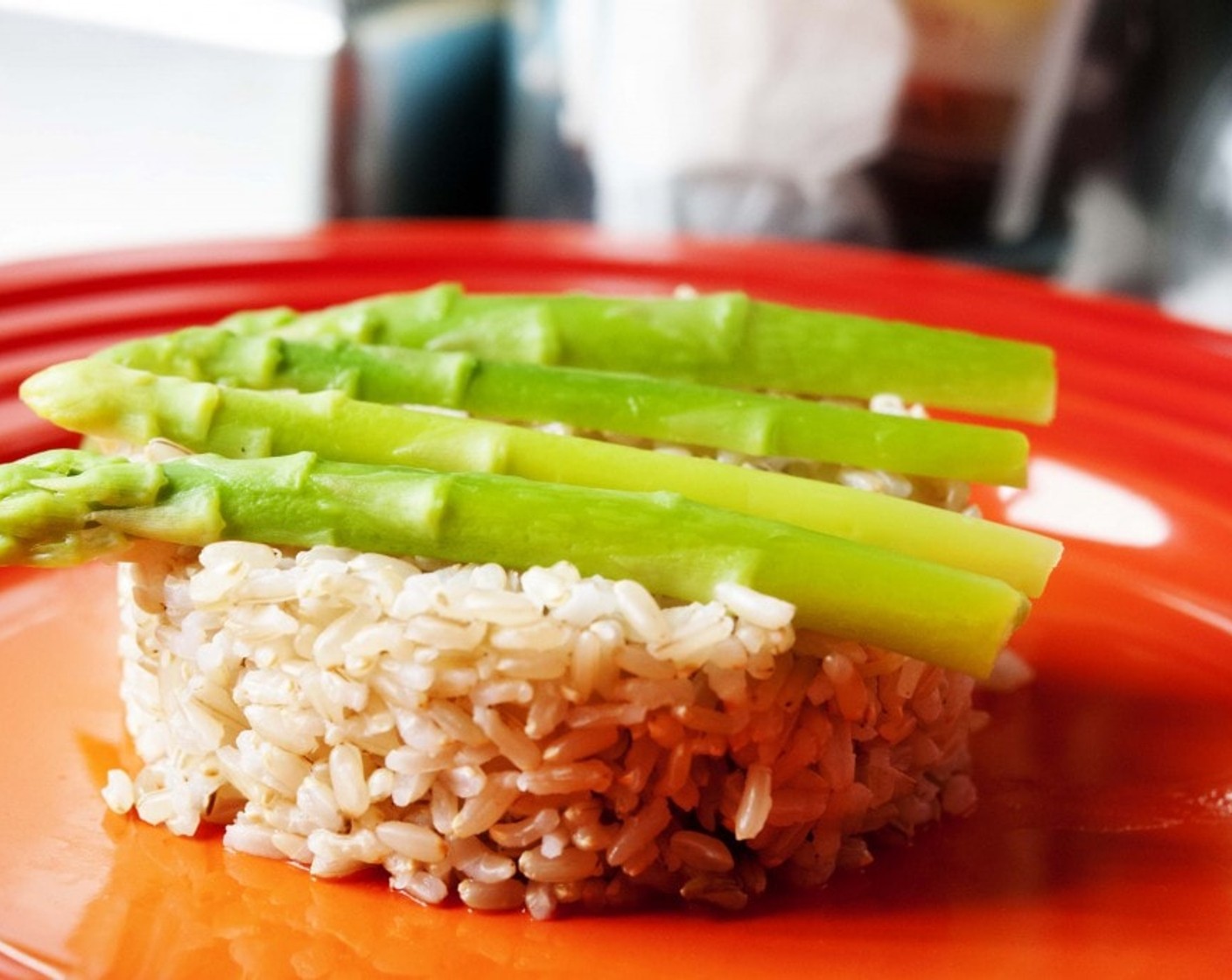 step 10 Lay the asparagus on top.