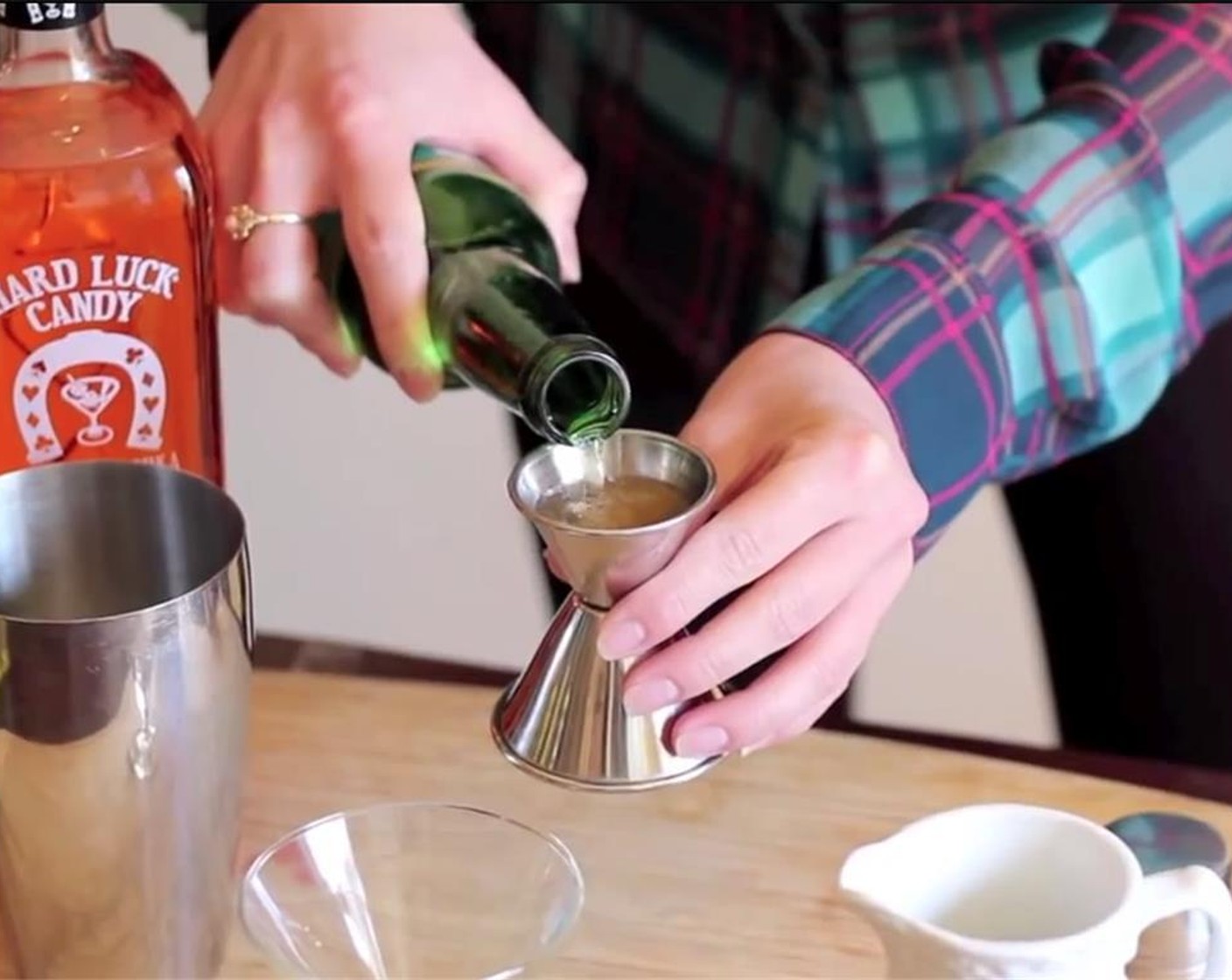 step 1 Add the Hard Luck Candy® Orange Dream Vodka (1 fl oz), Ginger Ale (1 fl oz), Milk (0.5 fl oz) and Ice (to taste) to a mixing tin. Shake and strain into a martini glass.