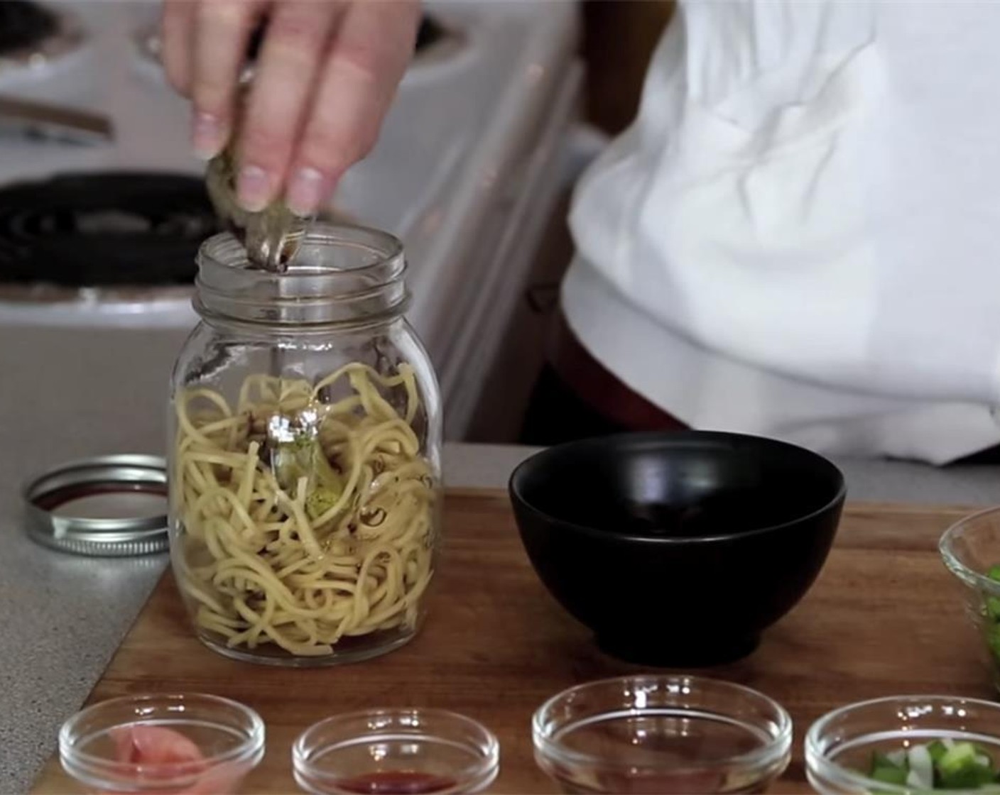 step 3 Add the Vegetable Bouillon Cube (1), Soy Sauce (1 Tbsp), Sesame Oil (1 Tbsp) and Chili Oil (1 tsp) if using.