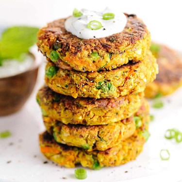 Indian-Spiced Vegetable Cakes with Chickpeas Recipe | SideChef