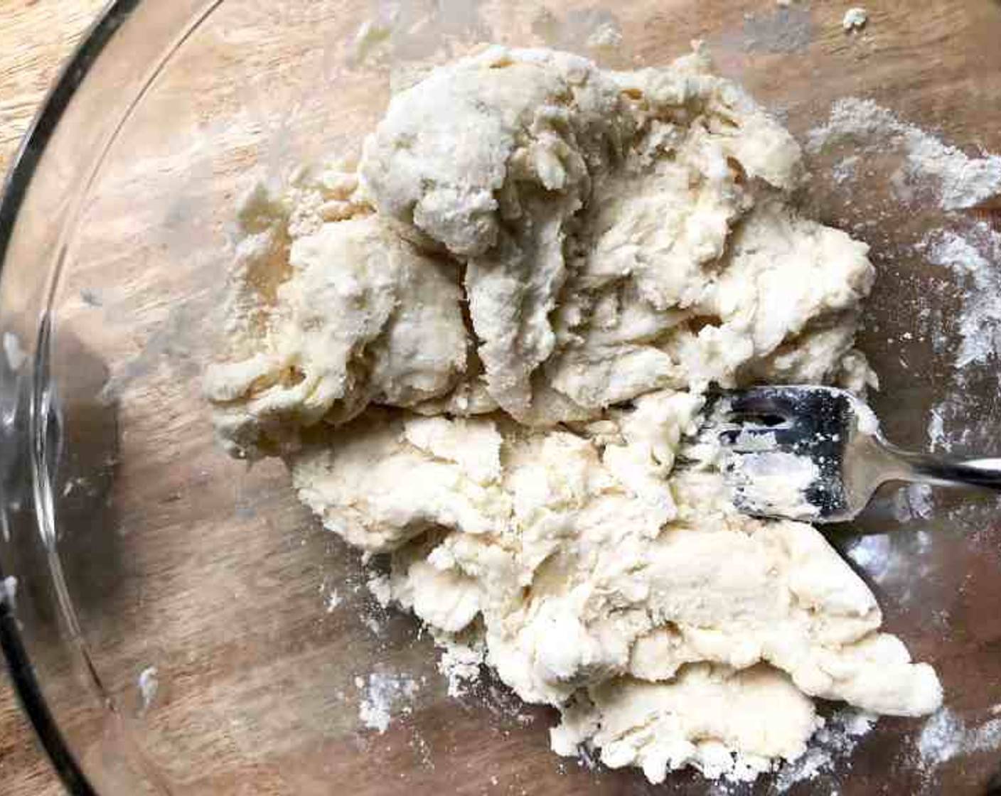 step 2 In a mixing bowl, stir together the Unbleached All Purpose Flour (1 1/4 cups) and Kosher Salt (1/4 tsp).  Using a pastry blender, cut in the Vegetable Shortening (1/3 cup) until you create pea-sized pieces.