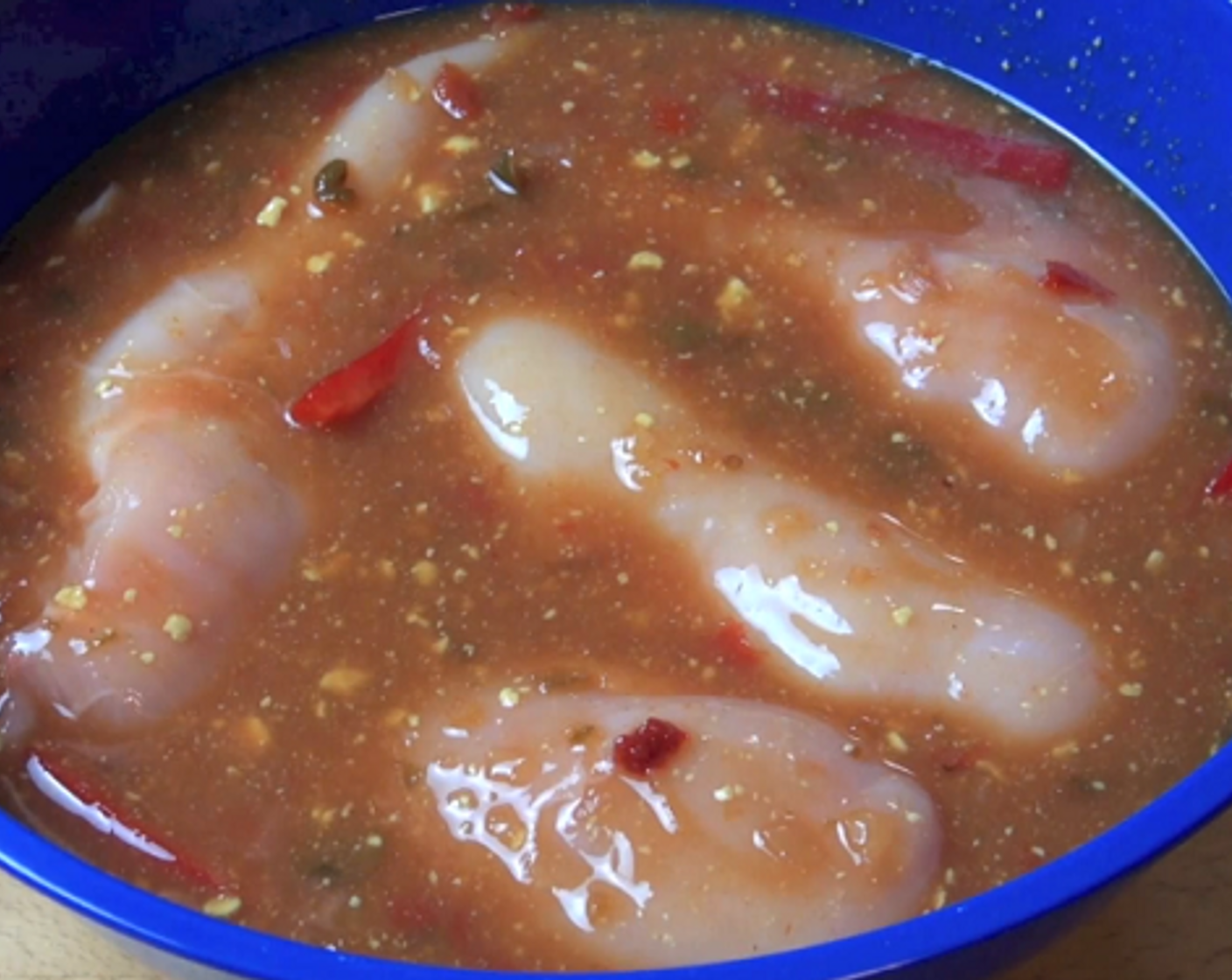 step 2 Cover the bowl with cling wrap and place in the fridge for 15 - 20 minutes to marinate.