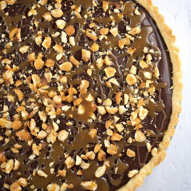 Dark Chocolate Salted Caramel Tart Recipe | SideChef