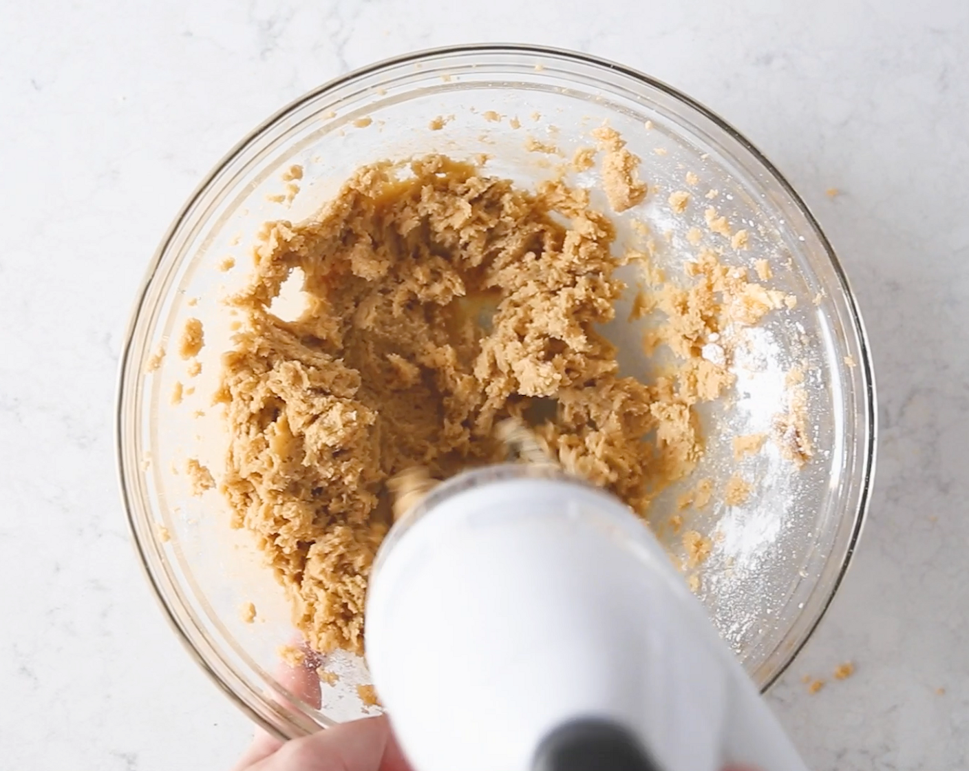 step 1 In the bowl of a stand mixer fitted with the paddle attachment, beat together the Brown Sugar (1 1/2 cups), Powdered Confectioners Sugar (1/2 cup), and Unsalted Butter (1 cup) at medium speed until smooth and fluffy.