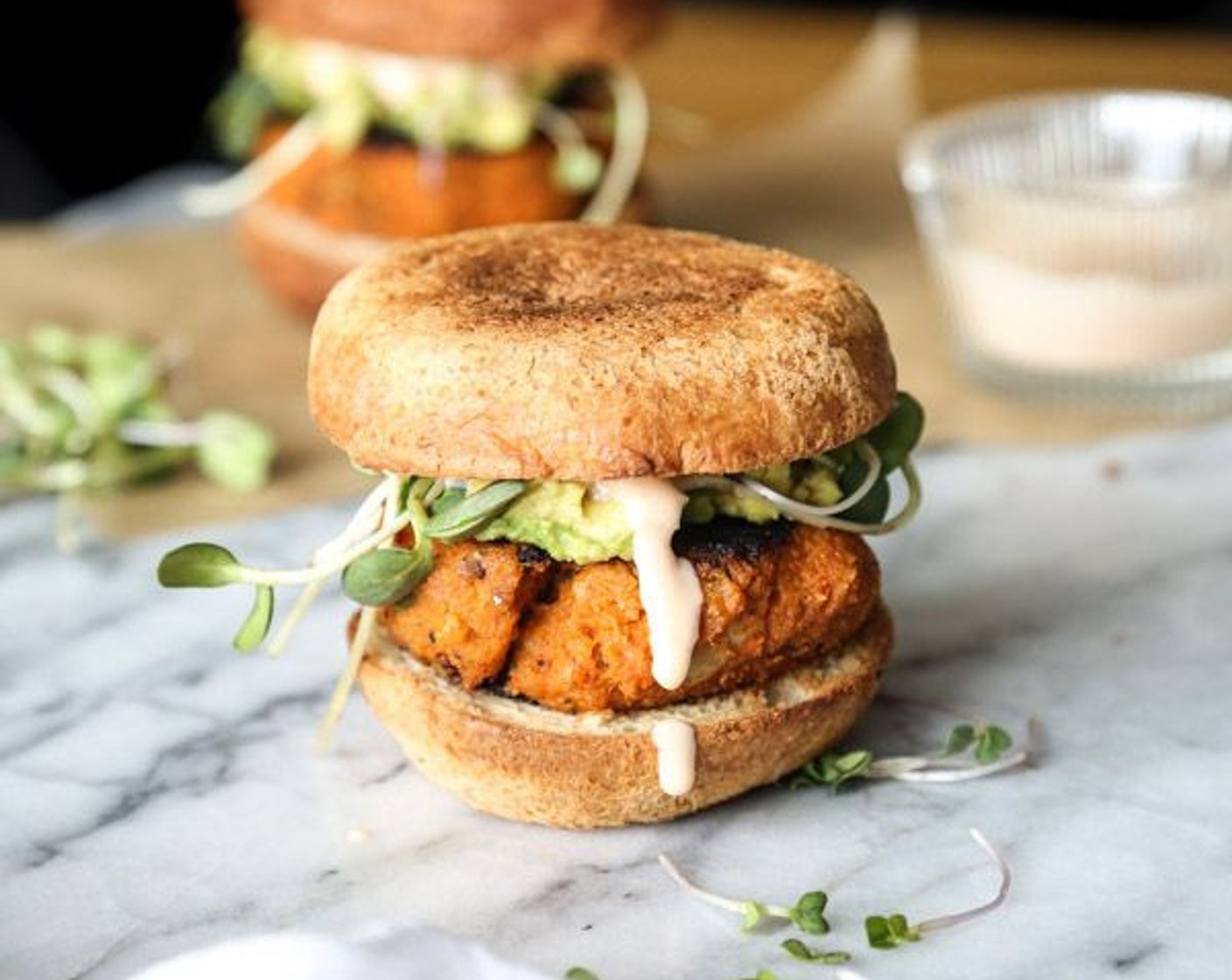 Cauliflower Sweet Potato Burgers