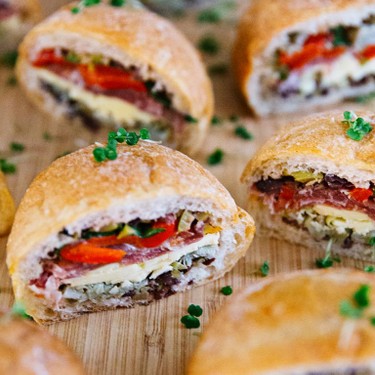 Mini Coppa and Mozzarella Muffalettas Recipe | SideChef