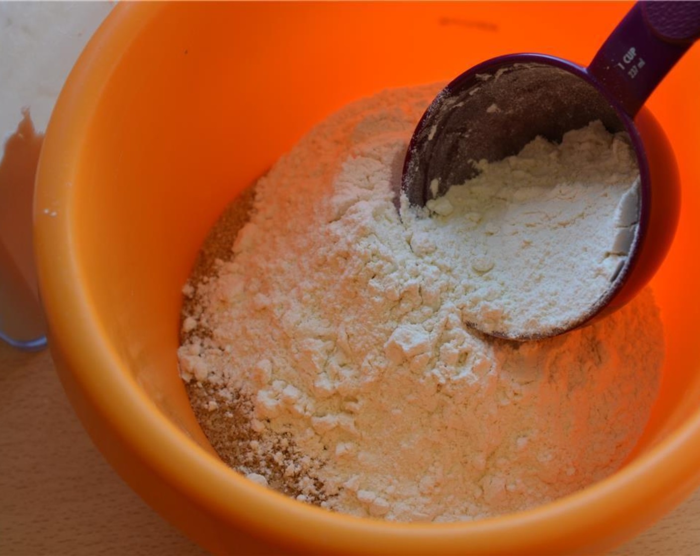 step 2 Mix together All-Purpose Flour (1 1/2 cups), Old Fashioned Rolled Oats (1 1/2 cups), and Brown Sugar (1 cup).