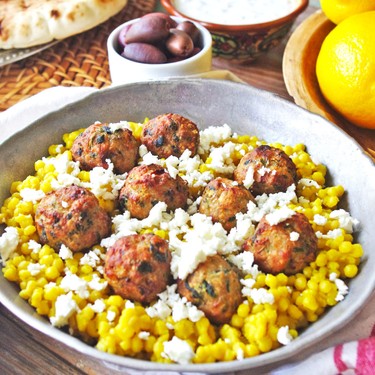 Greek Turkey Meatballs with Tzatziki and Couscous Recipe | SideChef