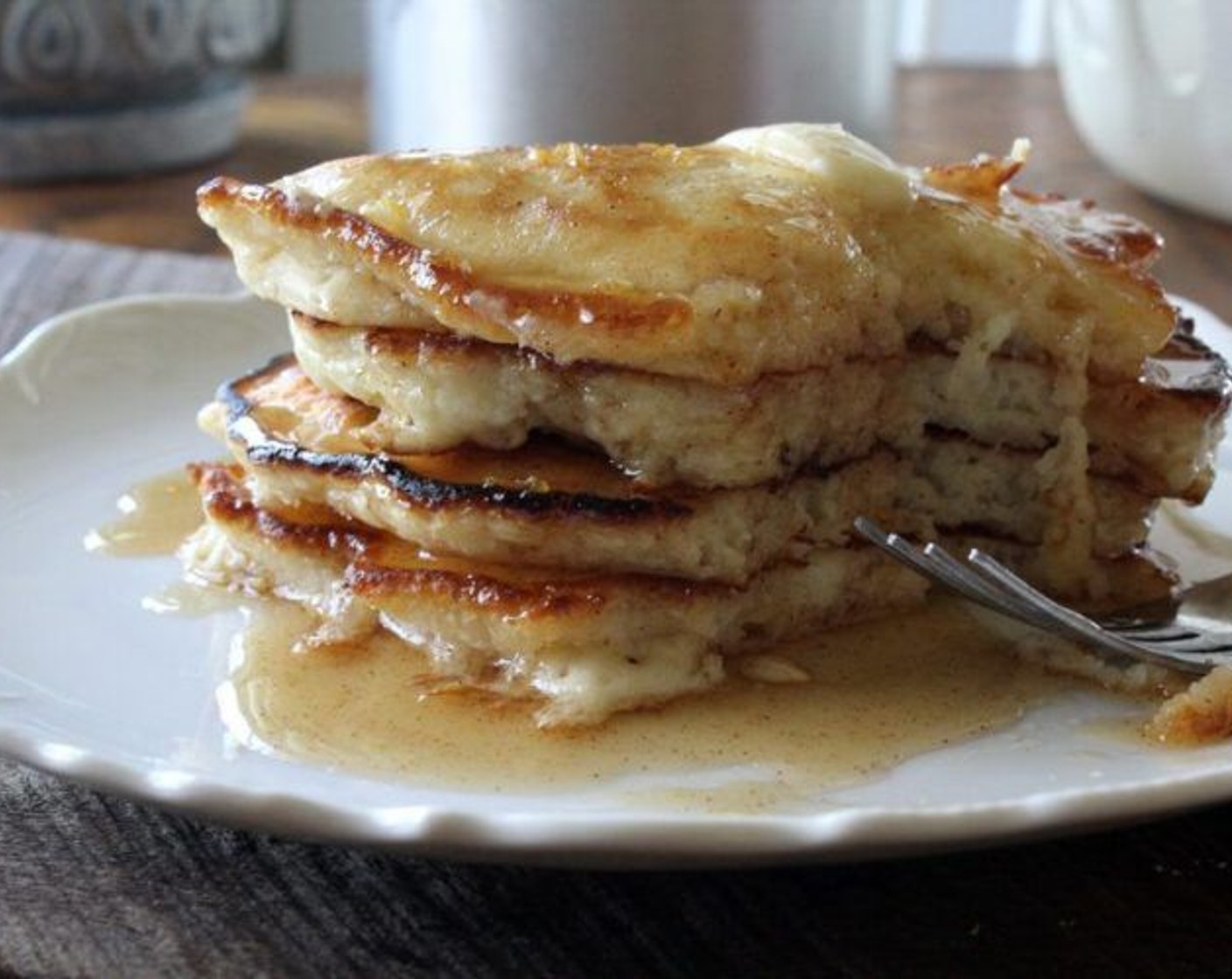 step 8 Serve pancakes with syrup and Butter (to taste), enjoy!