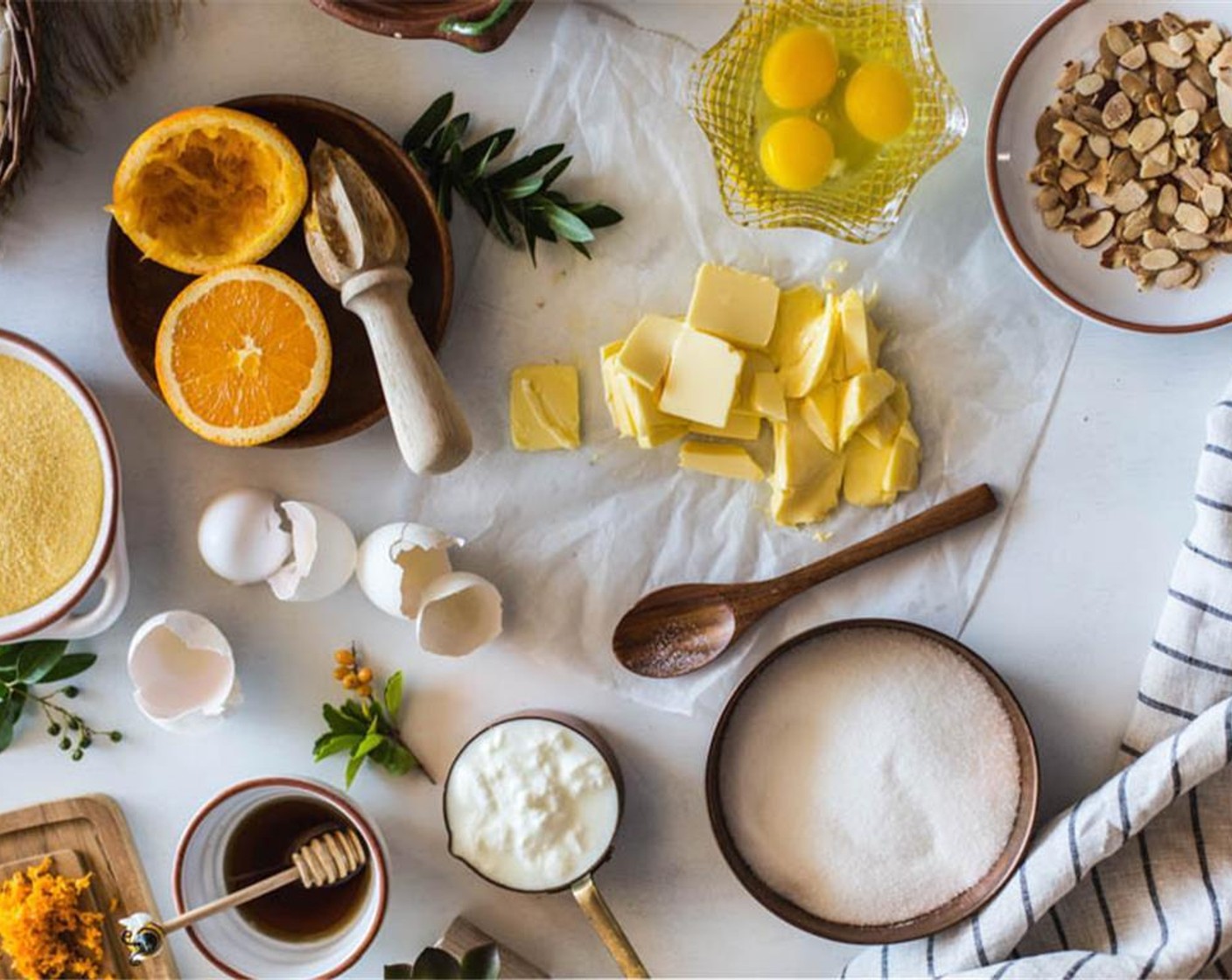 step 3 Place the Unsalted Butter (1/2 cup) Granulated Sugar (1 cup), zest and juice from Orange (1/4) in the bowl of a standing mixer attached with the paddle attachment. You can do this with a hand mixer as well.