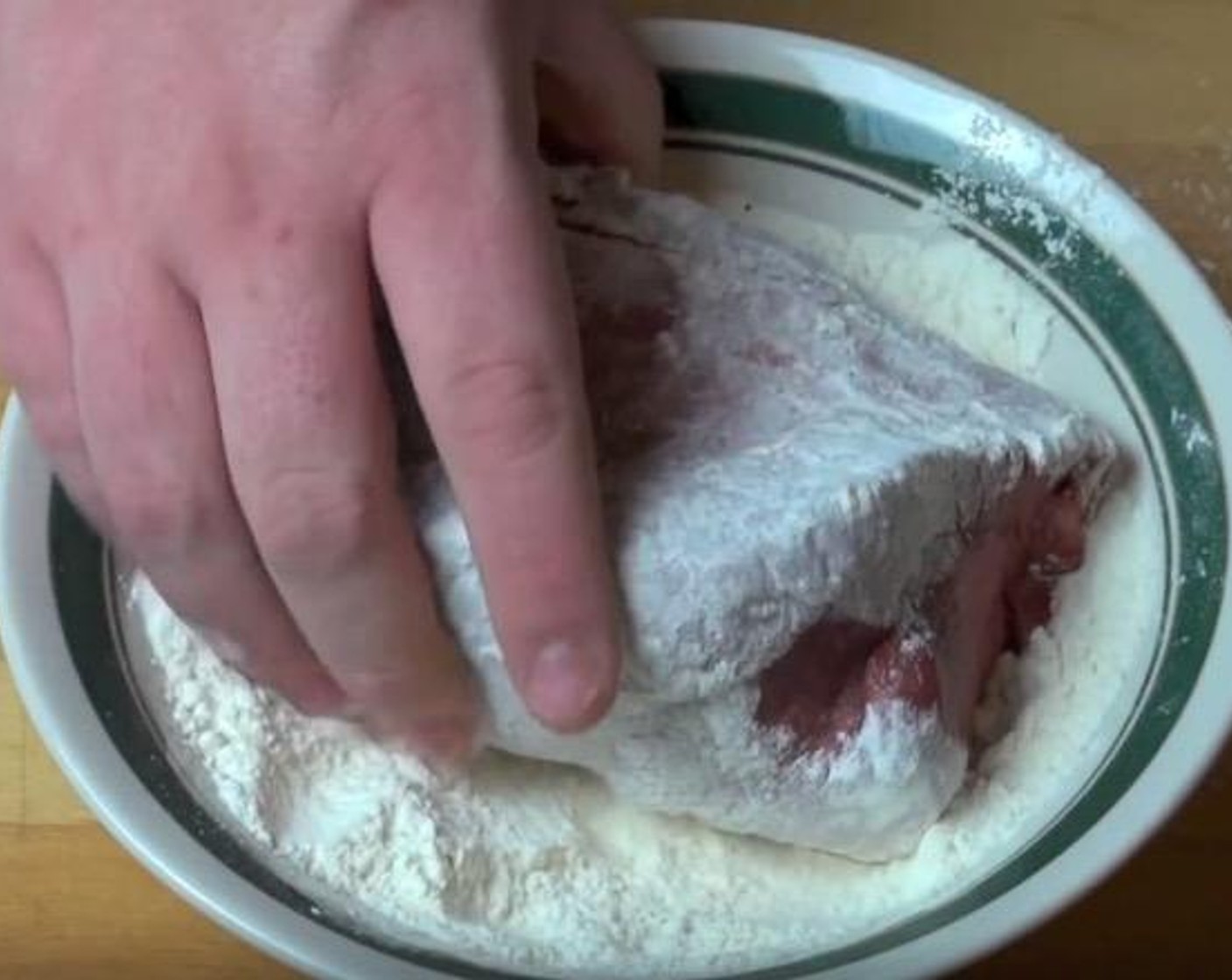 step 1 In a mixing bowl, add All-Purpose Flour (1 cup), Salt (to taste), and Ground Black Pepper (to taste). Mix together. Dredge the Beef Chuck (2.2 lb) in the flour mixture until there is a light coating over all sides.