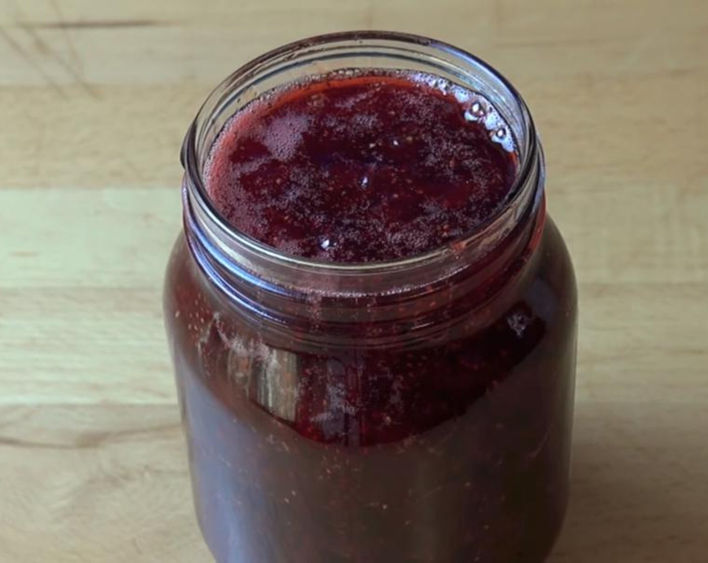 step 5 Spoon the jam into a sterilized jar. Put a lid on, allow it to cool, then serve or put it in the fridge.