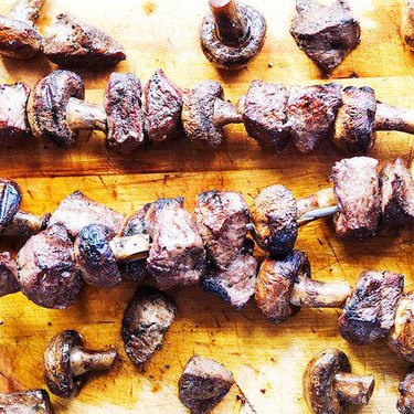 Grilled Steak and Mushroom Kabobs Recipe | SideChef