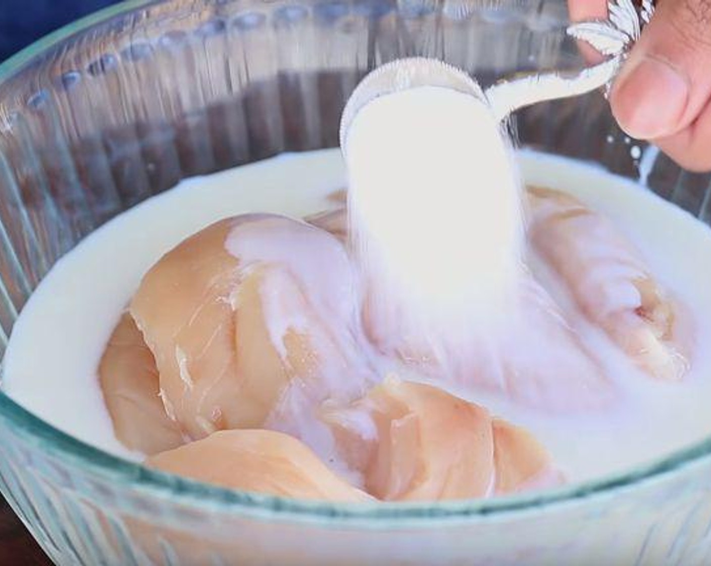 step 1 In a bowl or ziplock bag, combine the Chicken Tenders (2 lb) with the Buttermilk (1 cup), Salt (1 tsp), Paprika (1/4 tsp), Onion Powder (1/4 tsp), McCormick® Garlic Powder (1/4 tsp), Cover or seal tightly and make sure the chicken is covered by the buttermilk. Refrigerate overnight, or at least 4 hours.