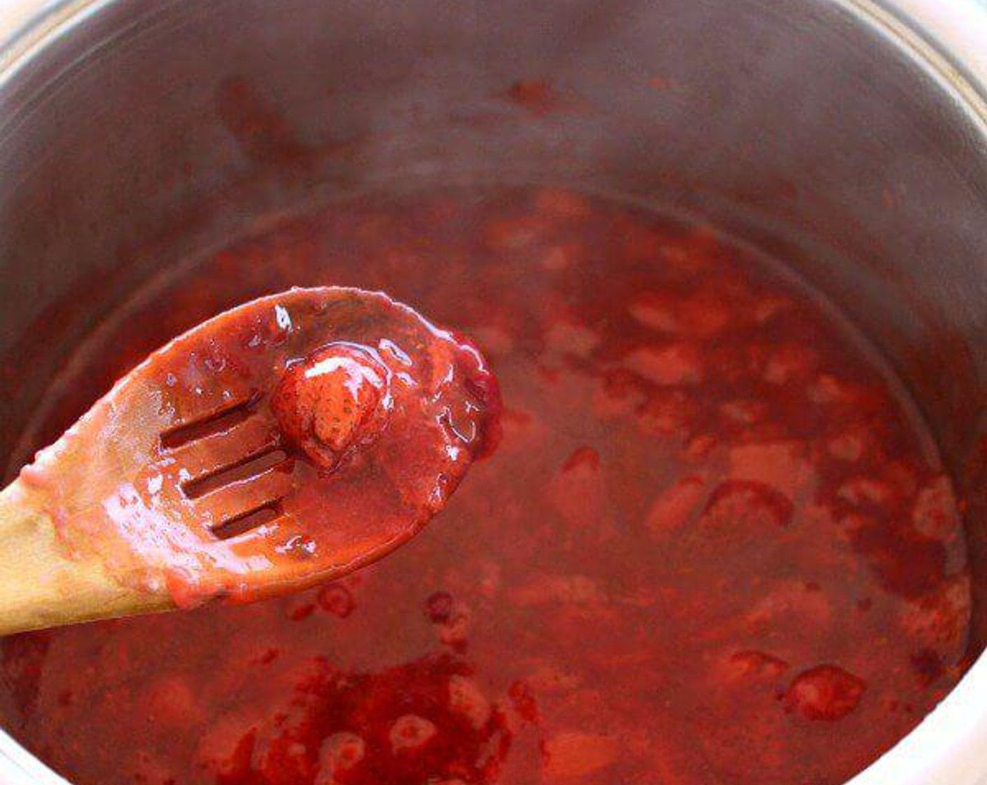 step 1 In a medium saucepan over medium-high heat, stir together the Fresh Strawberries (4 cups), juice of the Lemon (1/2), Corn Starch (1 Tbsp), and Salt (1 pinch), stirring until the cornstarch dissolves.