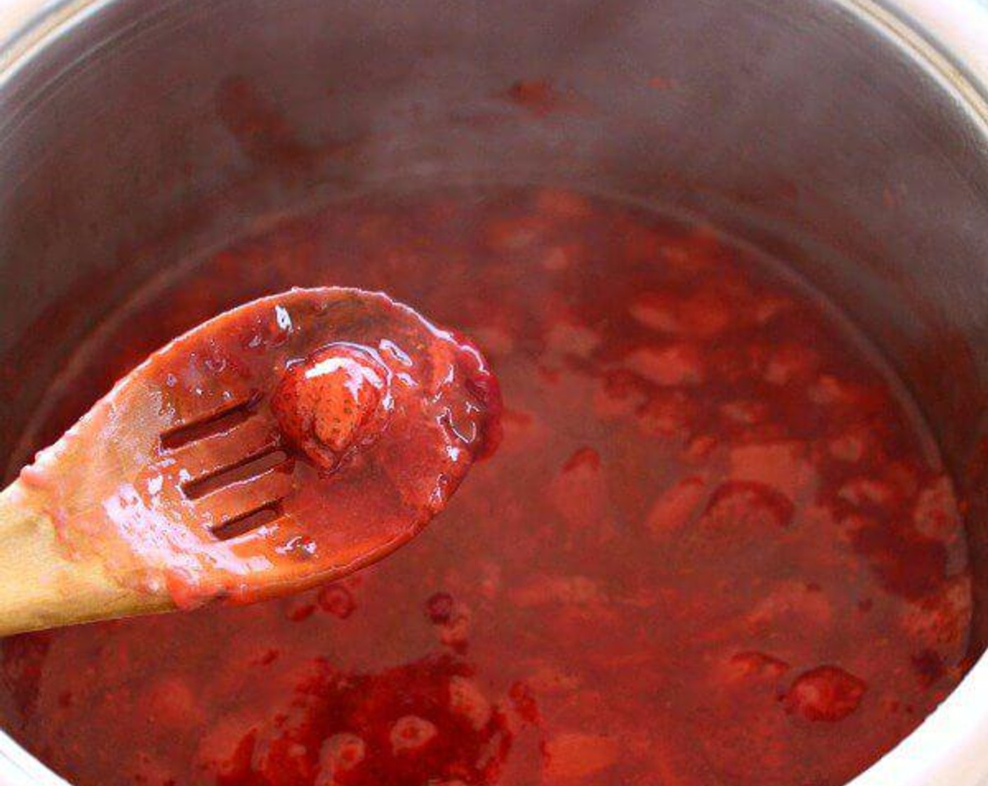 step 1 In a medium saucepan over medium-high heat, stir together the Fresh Strawberries (4 cups), juice of the Lemon (1/2), Corn Starch (2 tsp), and Salt (1 pinch), stirring until the cornstarch dissolves.