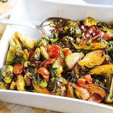 Maple Roasted Brussels Sprouts with Bacon Recipe | SideChef