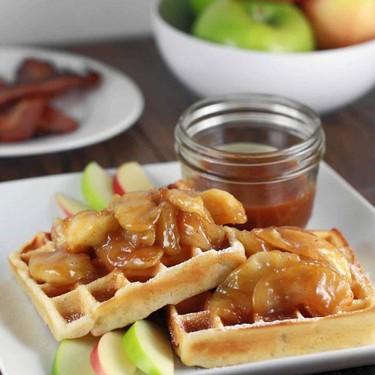 Gluten-Free Salted Caramel Apple Waffles Recipe | SideChef