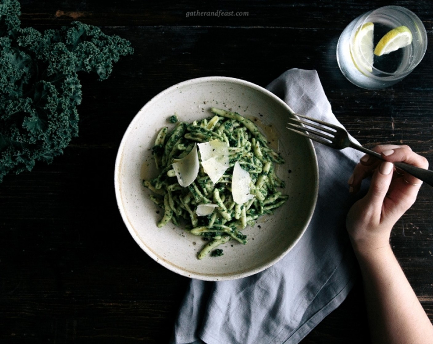 Kale & Basil Pesto with Pasta