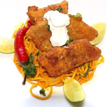 Fried Fish Dabbawalla (Ocean Perch and Curried Noodles) Recipe | SideChef