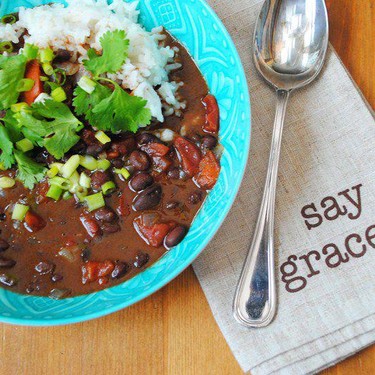 Black Bean Soup with Coconut Rice Recipe | SideChef