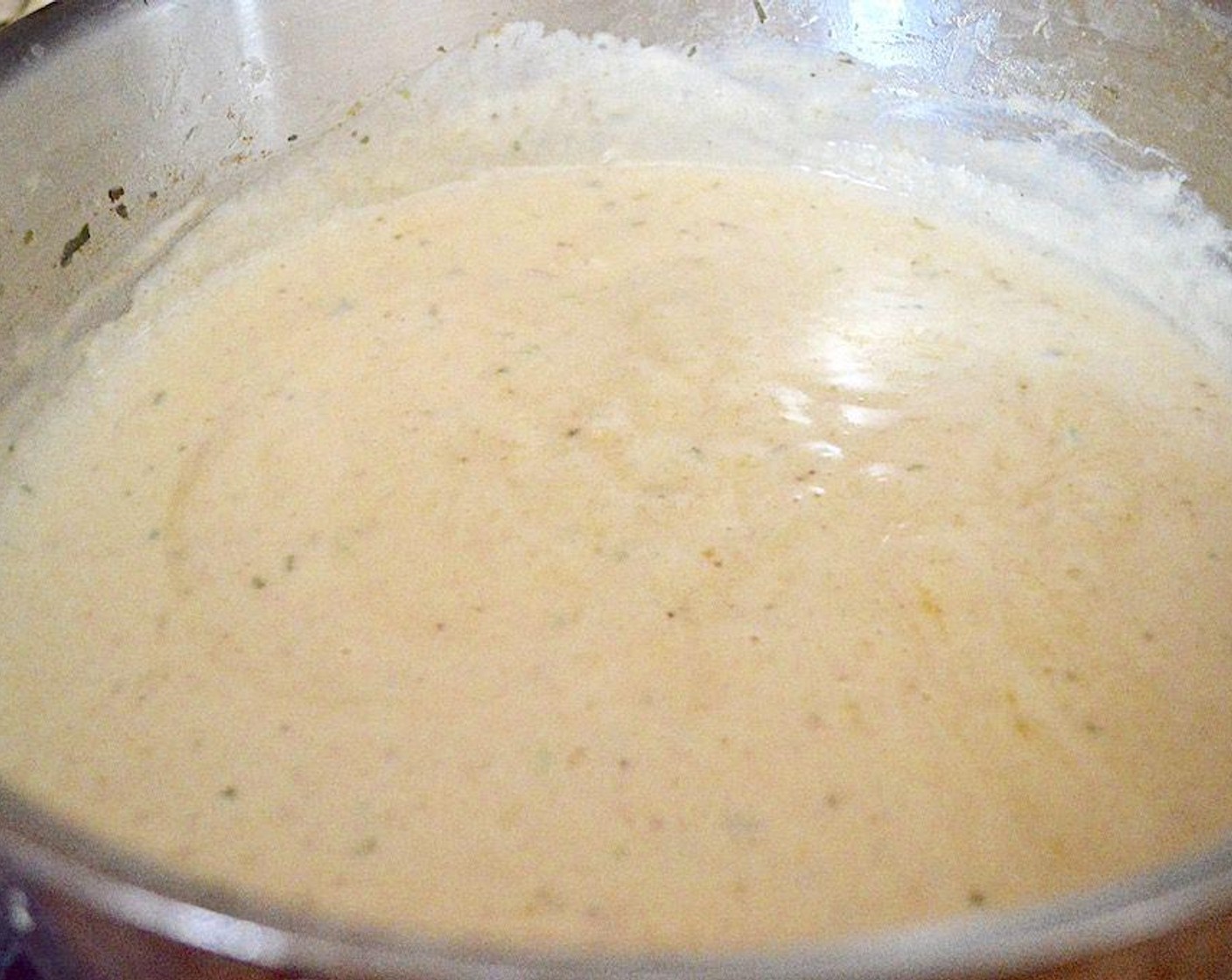 step 4 Add the Butter (1/4 cup) to the same skillet and let it start to melt. Whisk in the All-Purpose Flour (2 Tbsp) until it starts to thicken and become golden. Continue to whisk while you slowly pour in the Chicken Stock (1 cup). Let this bubble and thicken for not even a minute while you continue to whisk it.