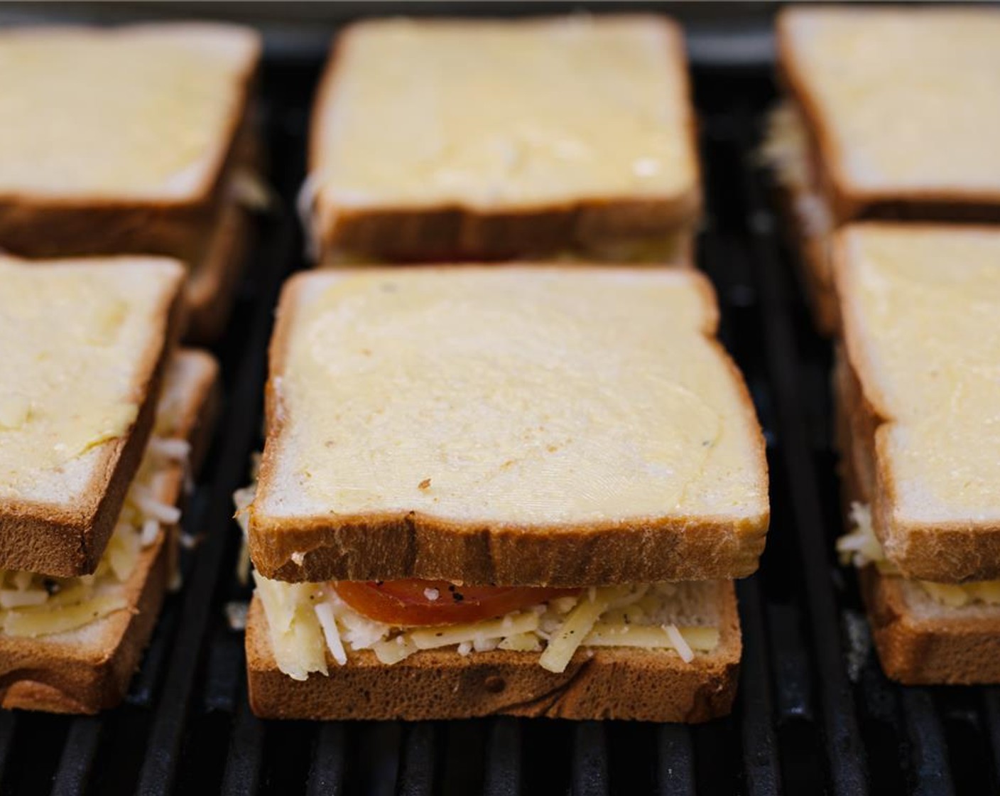 step 9 Place the sandwiches on a preheated grill, making sure it's not too hot.