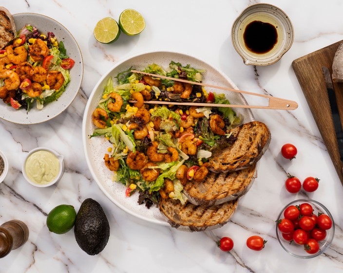 Creamy Cajun Grilled Shrimp Salad Recipe | SideChef