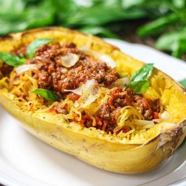 Spaghetti Squash with Easy Meat Sauce Recipe | SideChef