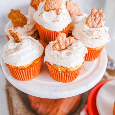 Vegan Pumpkin Cupcakes with Pumpkin Spice Frosting Recipe | SideChef