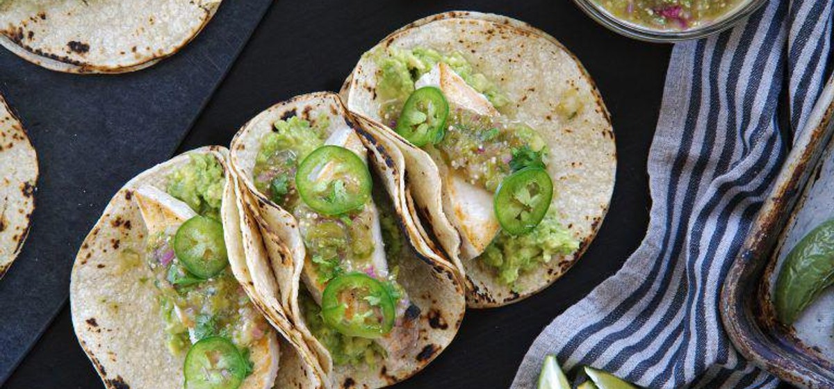 Swordfish Tacos with Tomatillo Salsa Recipe SideChef