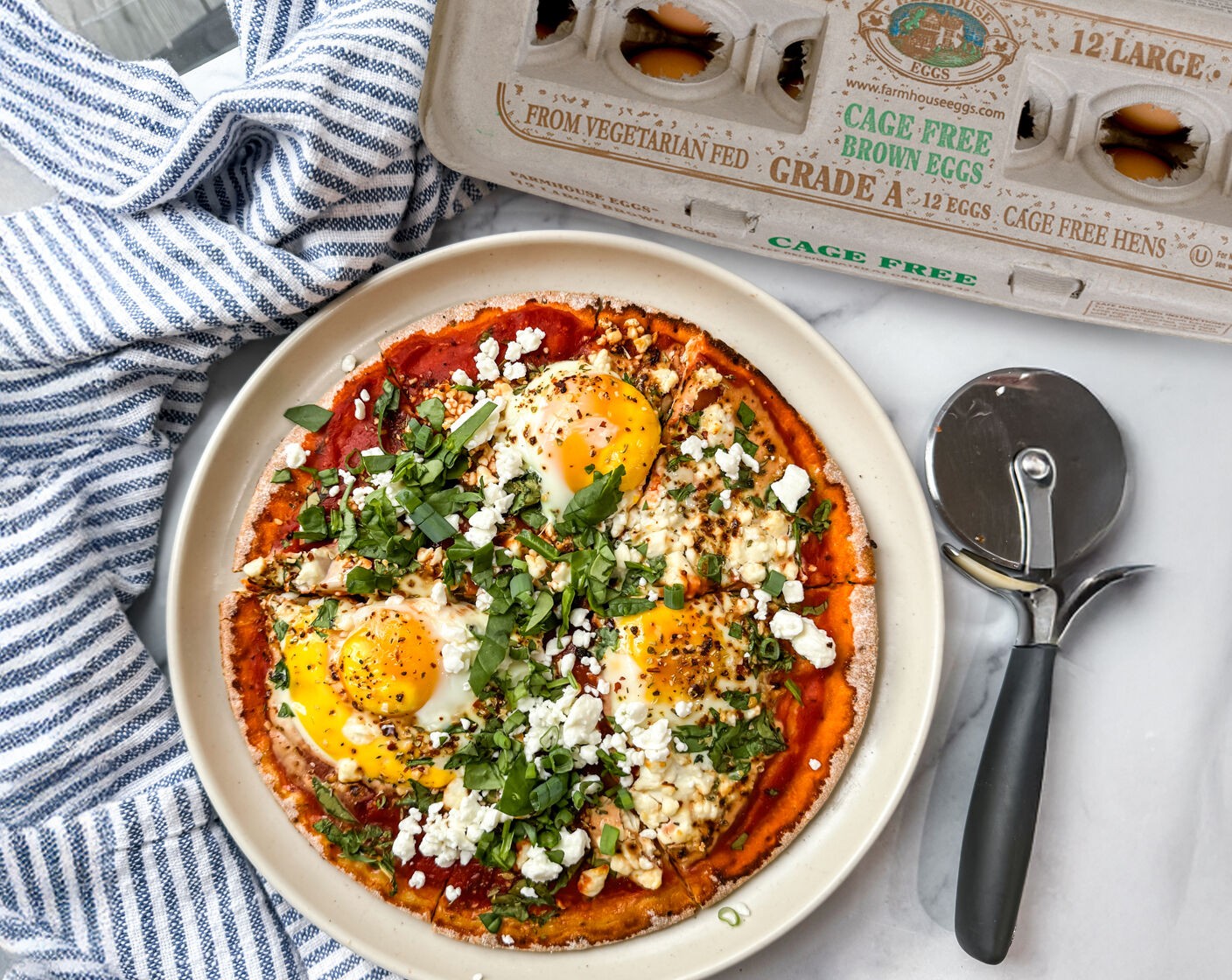 Gluten-free Breakfast Shakshuka Pizza