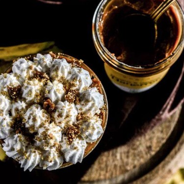 Banana Caramel Cream Dessert With Oatmeal Crumble & Sprig Banoffee Recipe | SideChef