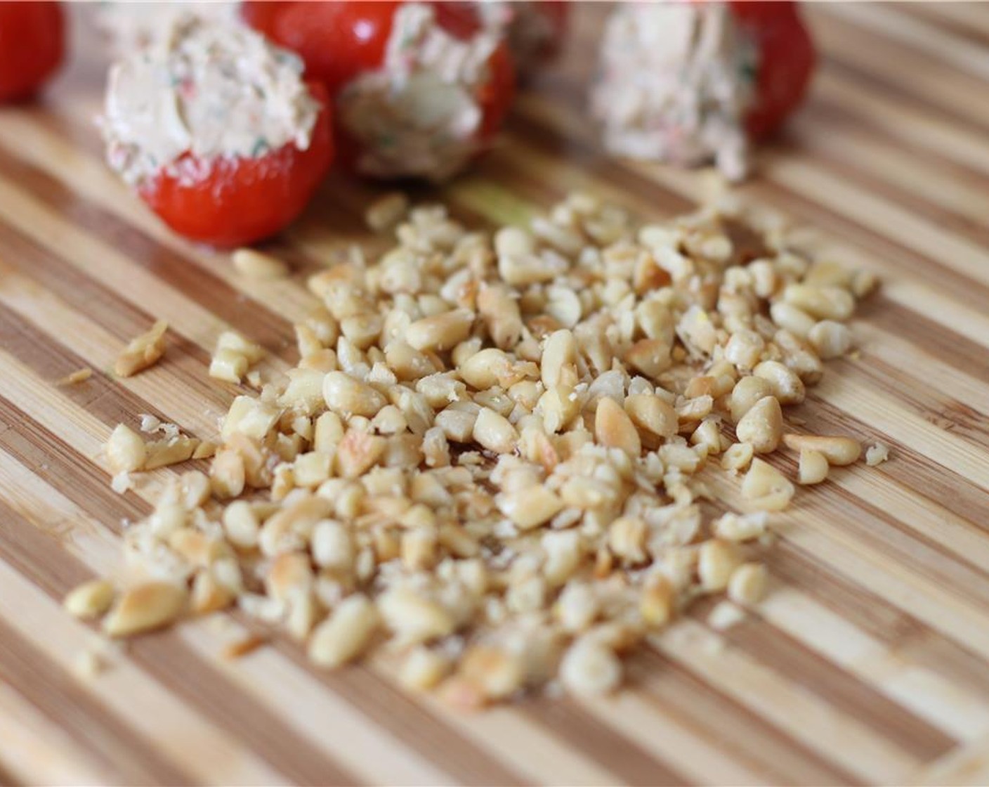 step 6 Chop the toasted pine nuts.