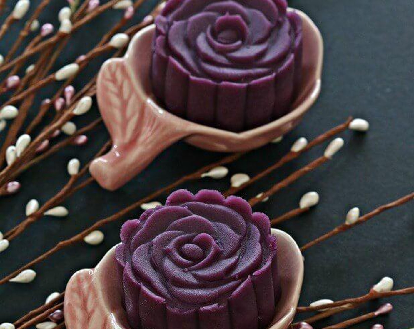 Purple Sweet Potato Mooncakes