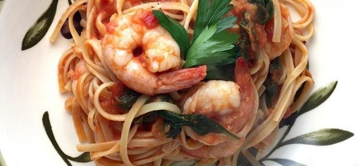 Shrimp, Spinach & Vodka Sauce Linguine Recipe | SideChef