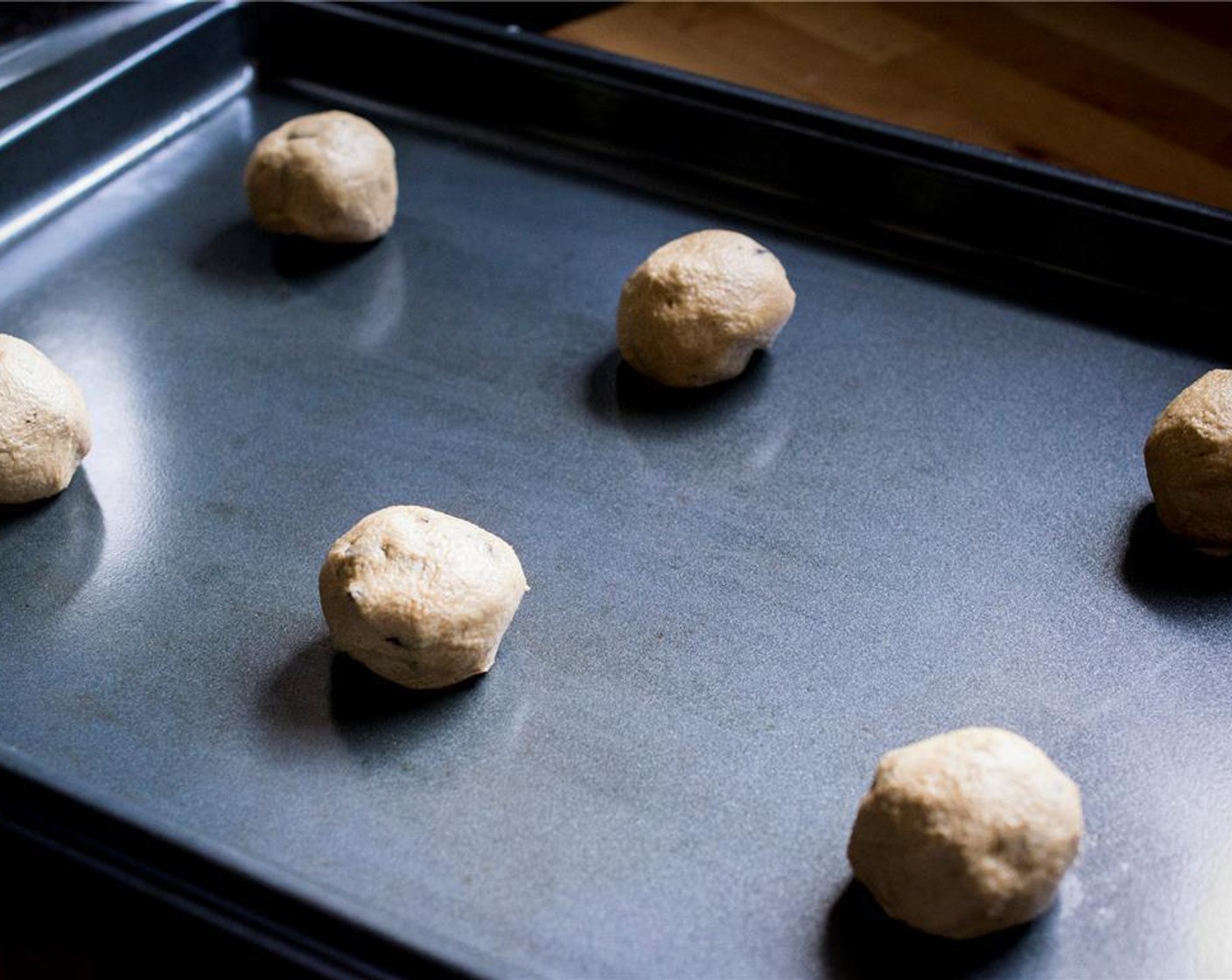 step 6 Bake two sheets at a time for 10-12 minutes, or just until the edges are lightly browned. Rotate the cookie sheets half way through the baking time.