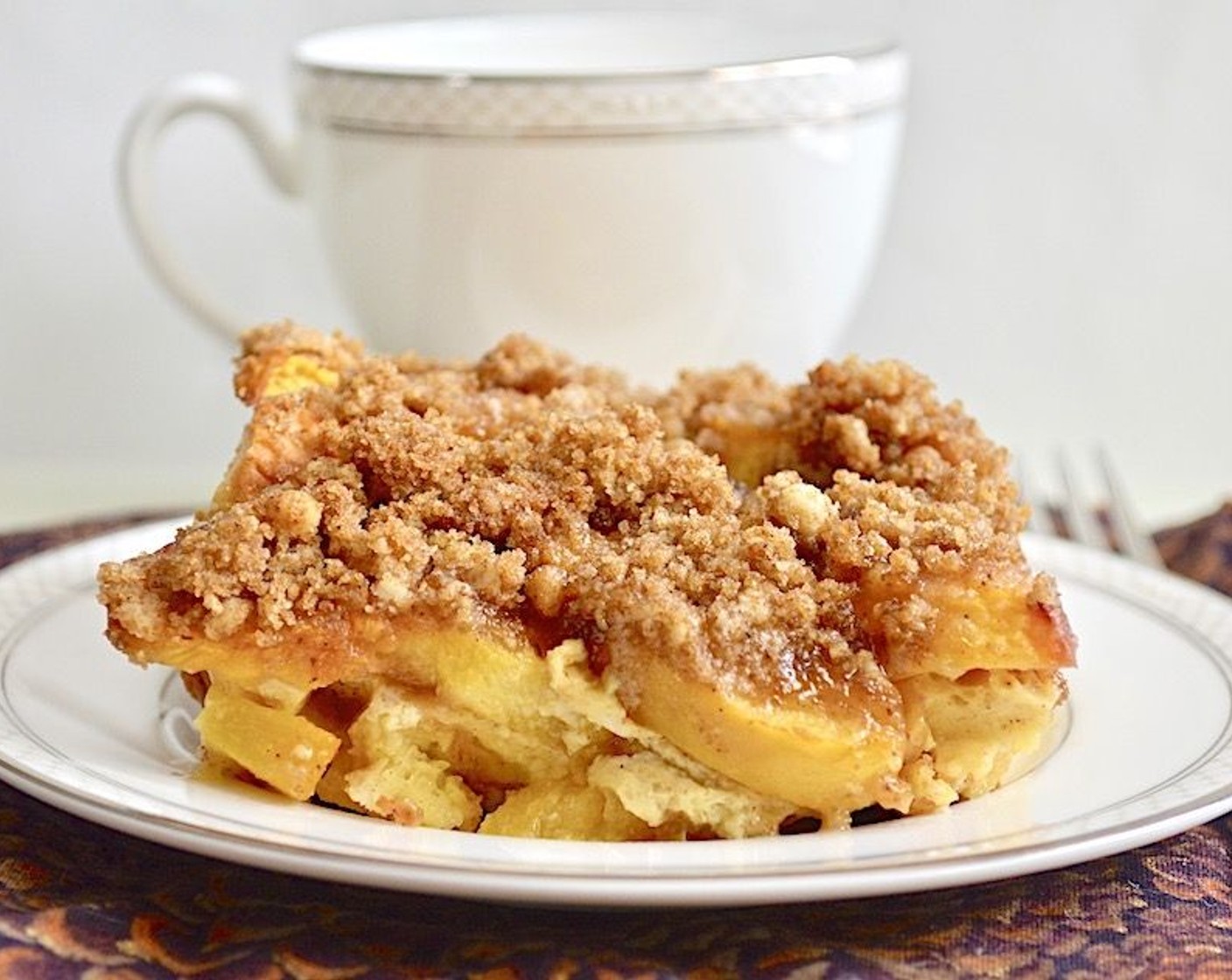 Peach Cobbler French Toast Bake