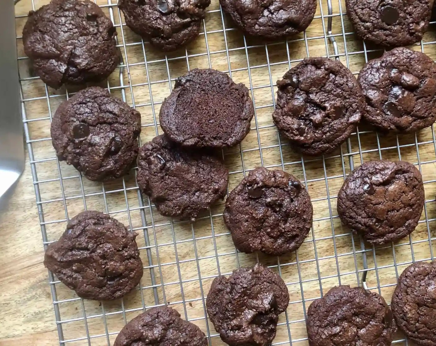 step 10 Cool cookies on a baking sheet for 2 minutes before transferring them to a wire rack to finish cooling.