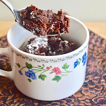 Flourless Bailey's Chocolate Mug Cake Recipe | SideChef