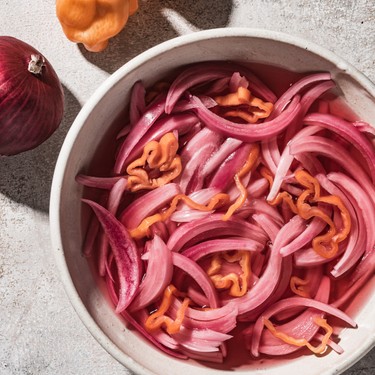 Pickled Red Onions with Habanero Peppers Recipe | SideChef