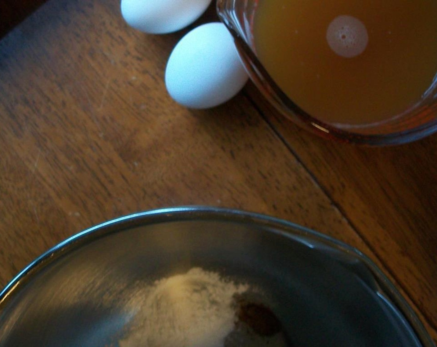 step 1 In a large bowl, whisk together All-Purpose Flour (2 cups), Baking Powder (1/2 Tbsp), Salt (1/2 tsp), Ground Cinnamon (1/2 tsp), and Ground Nutmeg (1/8 tsp).