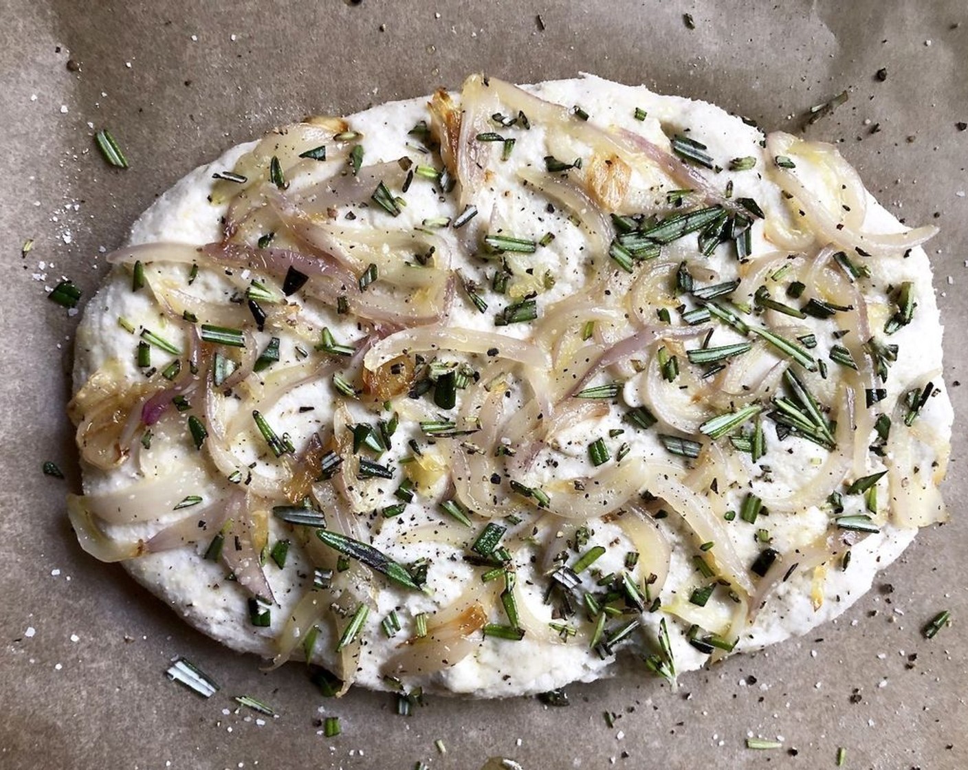 step 10 Sprinkle with Fresh Rosemary (3/4 tsp). Season with Coarse Salt (to taste) and Freshly Ground Black Pepper (to taste). Finish with a light drizzle of Extra-Virgin Olive Oil (1 tsp).