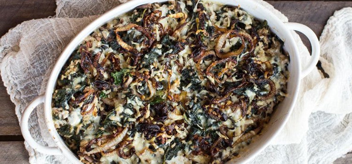 Kale and Wild Rice Casserole Recipe SideChef