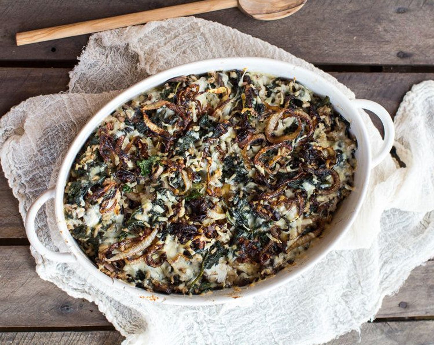 Kale and Wild Rice Casserole