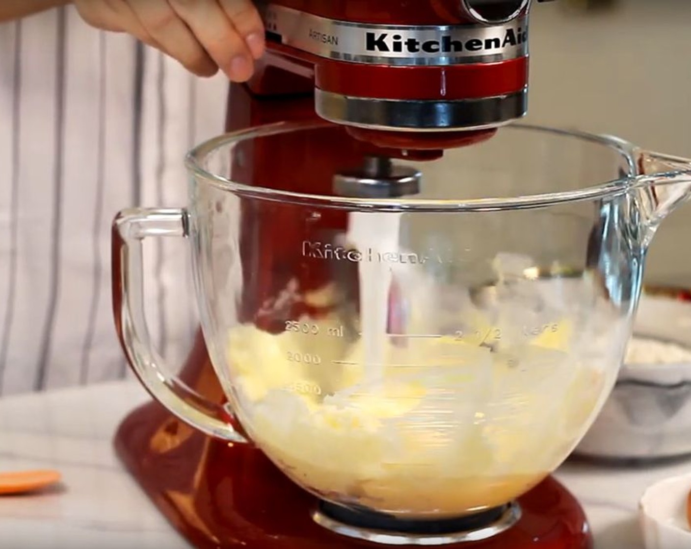 step 2 In a mixer or mixing bowl, cream Unsalted Butter (1 cup) and Granulated Sugar (1 cup) until light and fluffy.