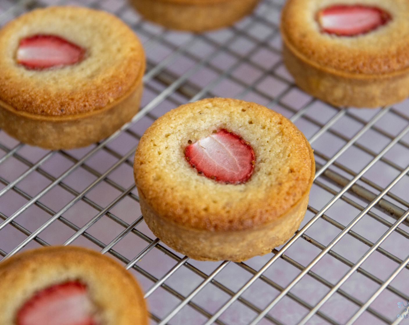 step 7 Cool the tarts completely before brushing any exposed strawberry bits with Strawberry Jam (1 Tbsp) (warm it up in the microwave to loosen it if needed).