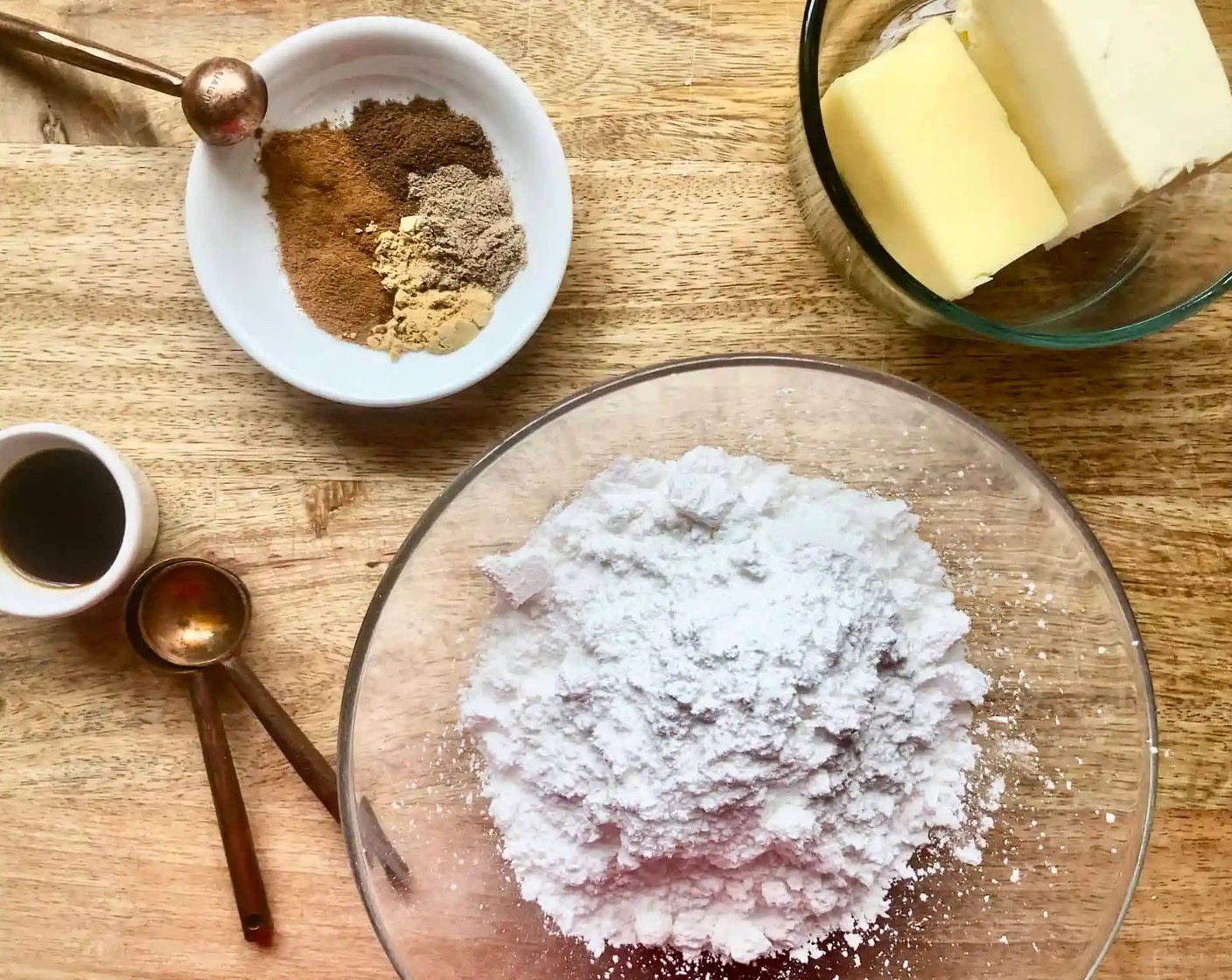 step 12 Meanwhile, make the frosting. In the bowl of a stand mixer fitted with the paddle attachment or in a medium bowl with an electric hand mixer, beat together the Cream Cheese (1/2 cup), Salted Butter (4 Tbsp), and Pure Vanilla Extract (1 tsp) until fluffy.