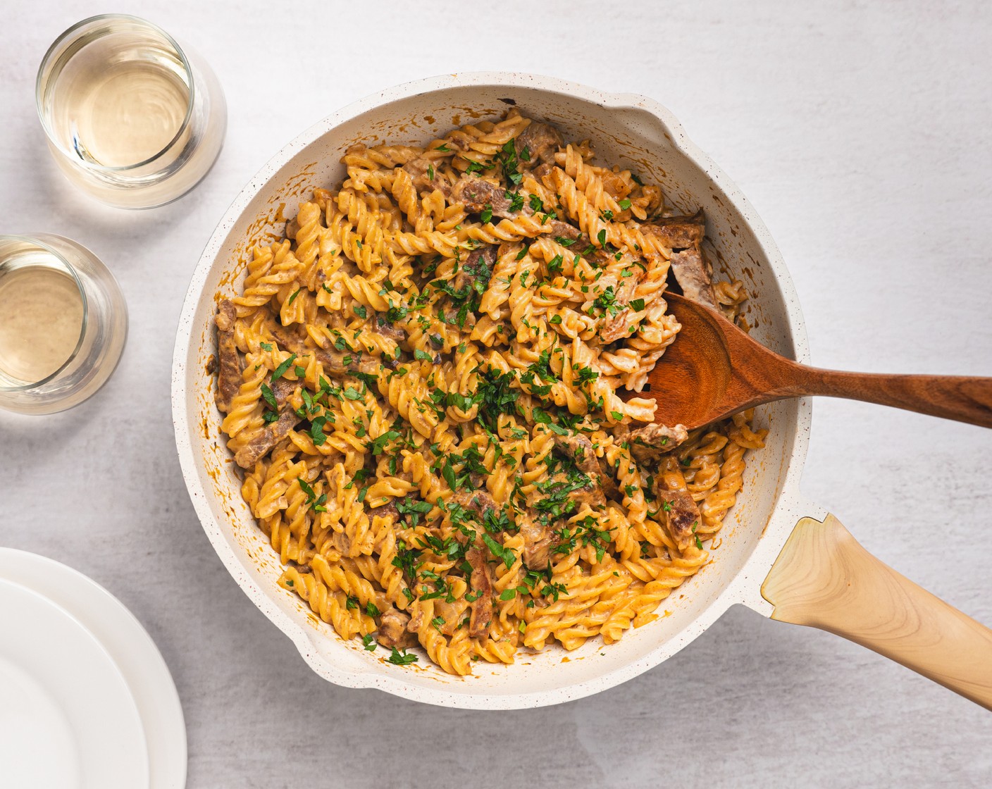 One Pot Beef Stroganoff